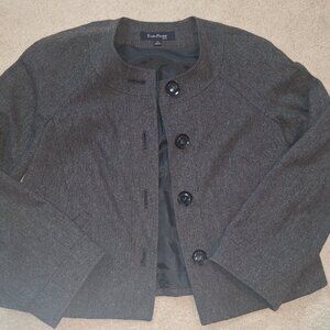 Dressy Gray Evan Picone Statement Blazer Pettite Small